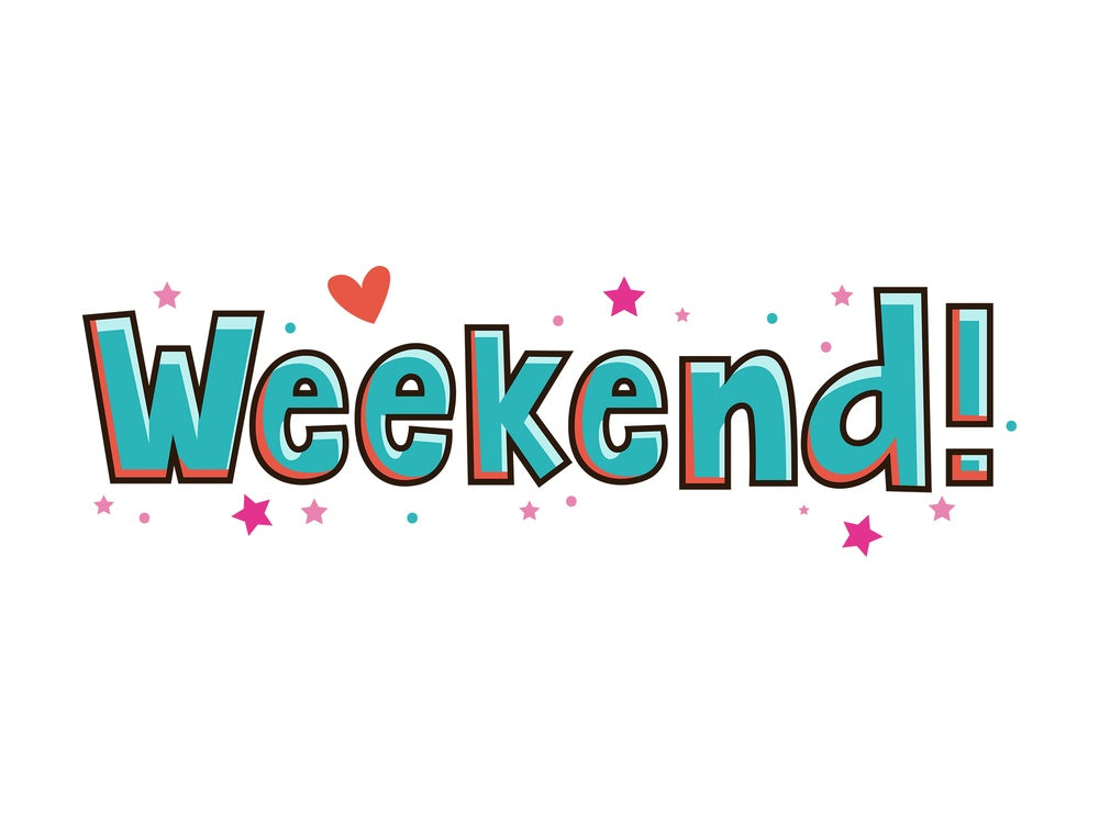 Text doodle weekend. PNG - JPG and vector EPS (infinitely scalable).