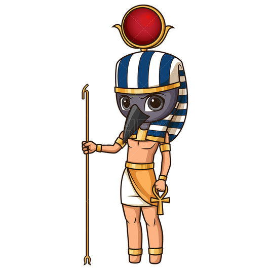 Royalty-free stock vector illustration of the ancient egyptian god thoth.