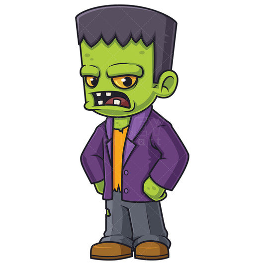 Royalty-free stock vector illustration of a angry frankenstein monster.