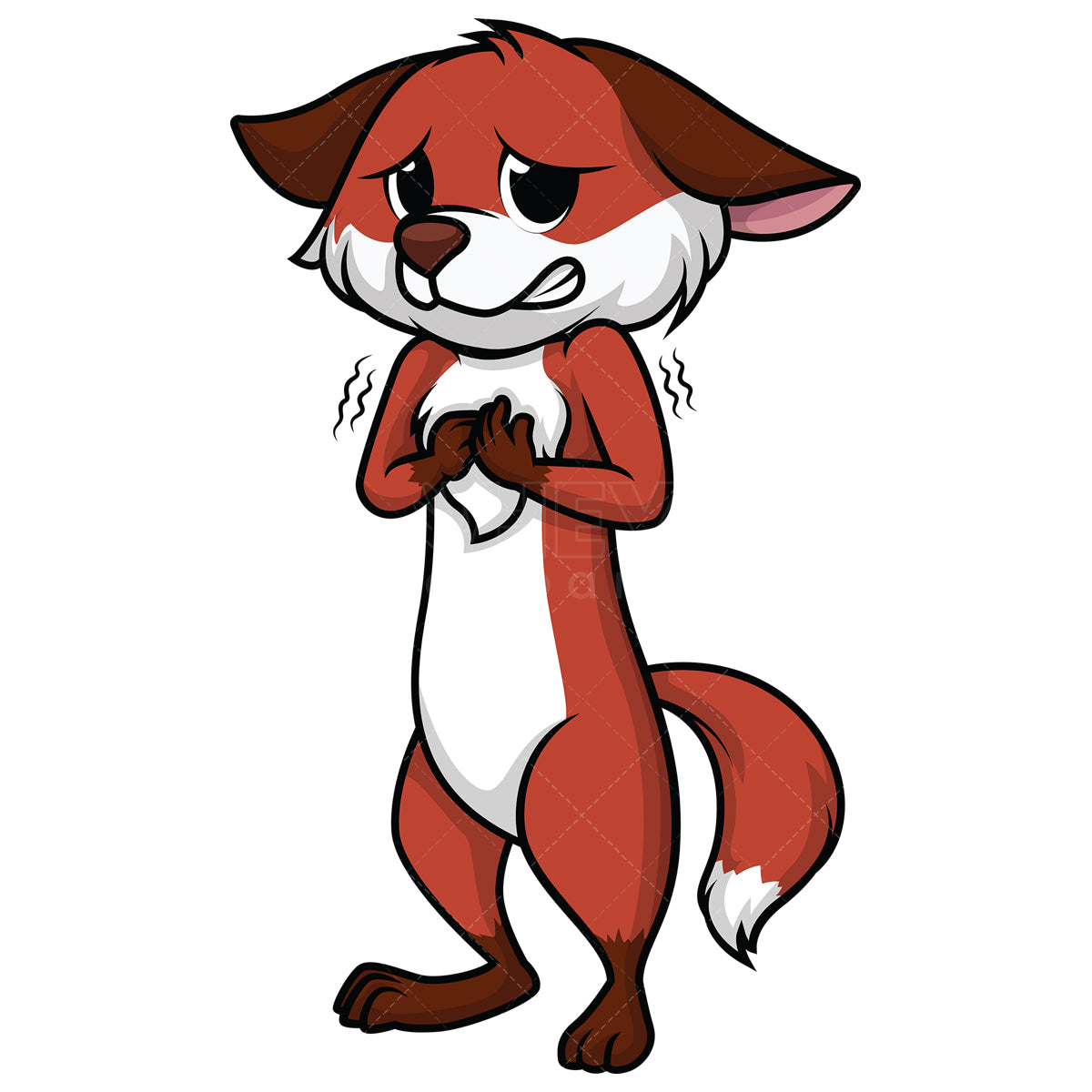 Scared Fox Cartoon Vector Illustration - Download Image Now ...