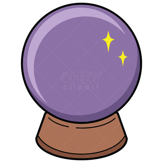 Royalty-free vector illustration of a simple crystal ball.