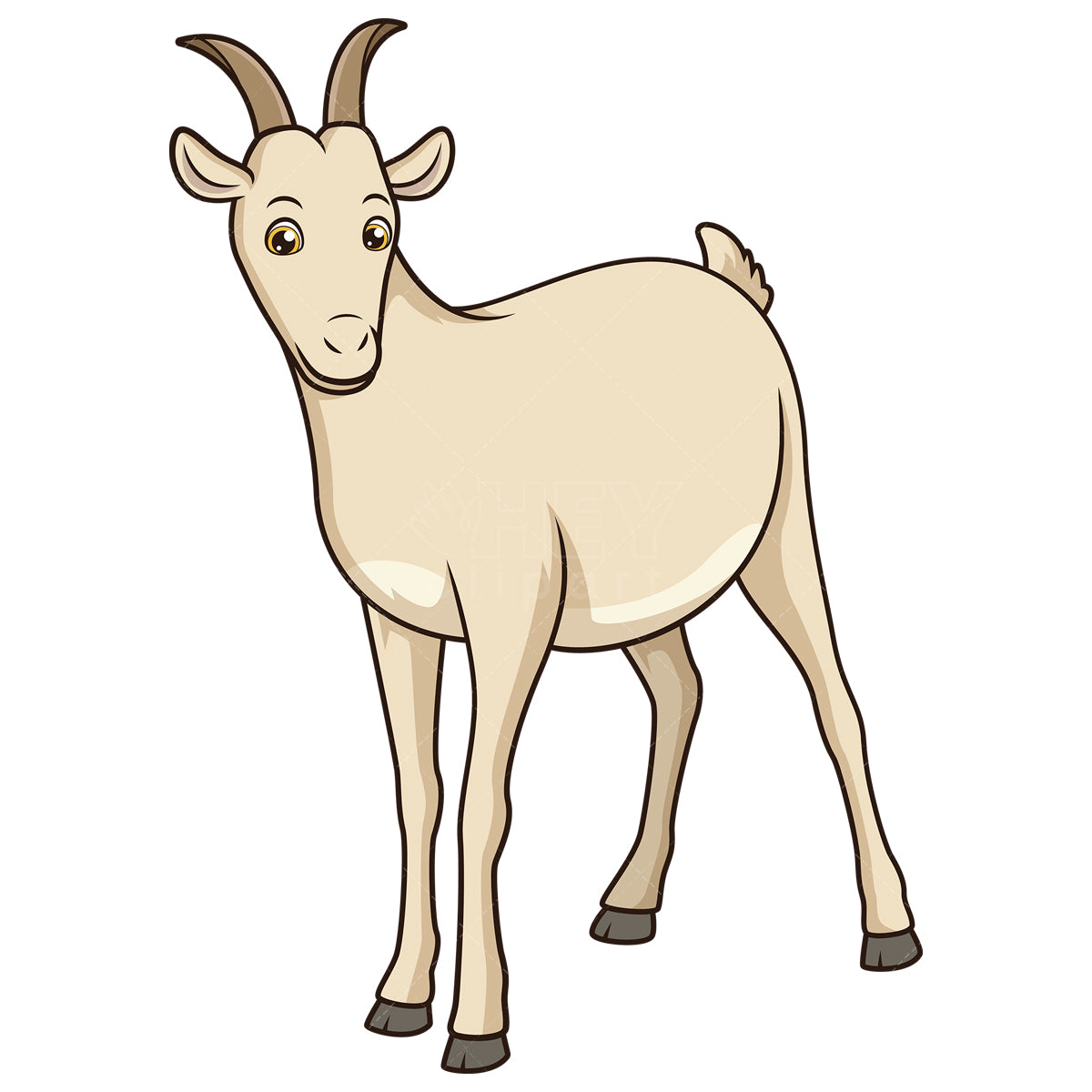 Royalty-free stock vector illustration of a simple goat.