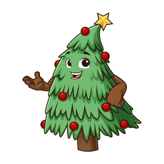 Christmas tree presenting. PNG - JPG and vector EPS (infinitely scalable).