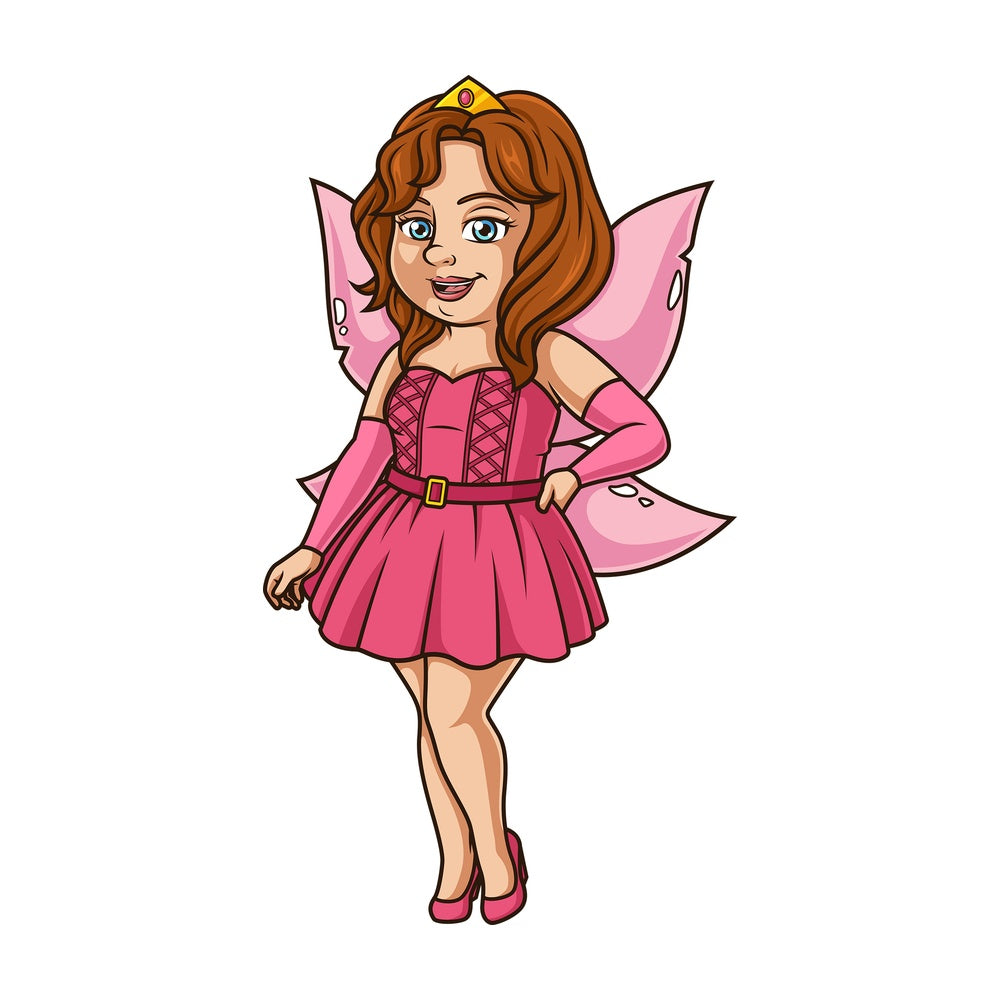 Woman wearing fairy costume. PNG - JPG and vector EPS (infinitely scalable).