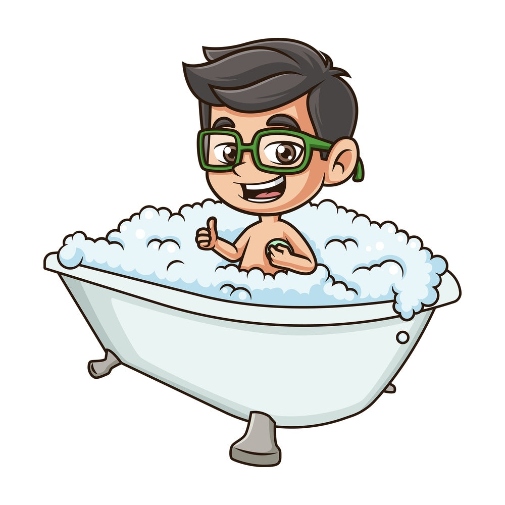 Kid in bathtub. PNG - JPG and vector EPS (infinitely scalable).