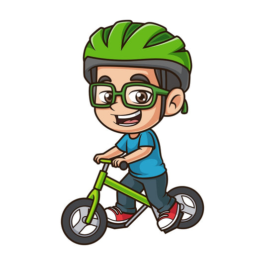 Boy riding bicycle. PNG - JPG and vector EPS (infinitely scalable).