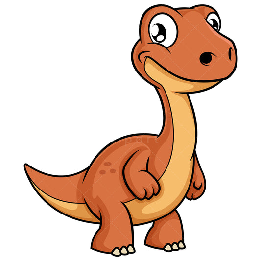 Royalty-free stock vector illustration of a cute baby dinosaur.