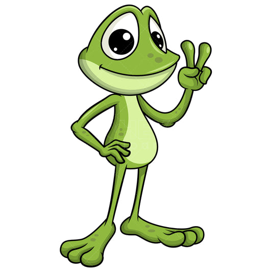 Royalty-free stock vector illustration of  a cute frog mascot.