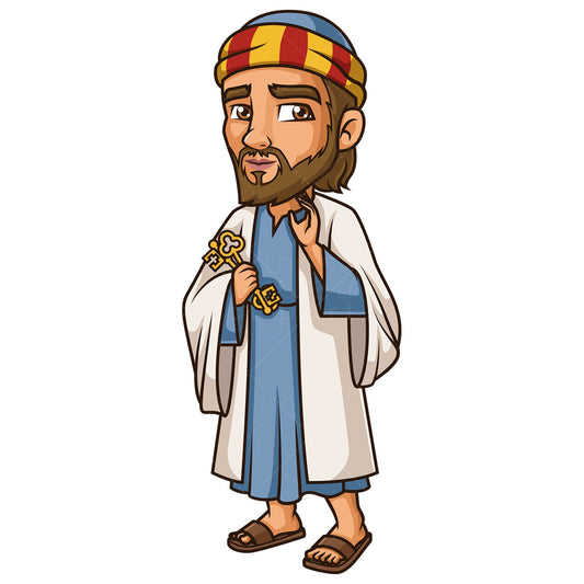 Royalty-free stock vector illustration of Saint Peter.