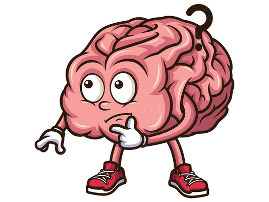 Royalty-free stock vector illustration of  a thinking brain.