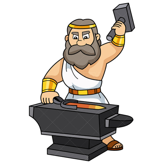 Royalty-free stock vector illustration of  hephaestus greek god.