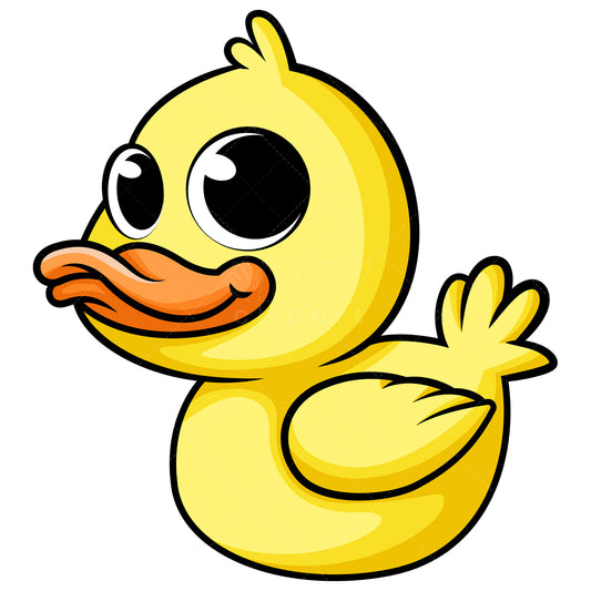 Royalty-free stock vector illustration of  a cute baby duck.