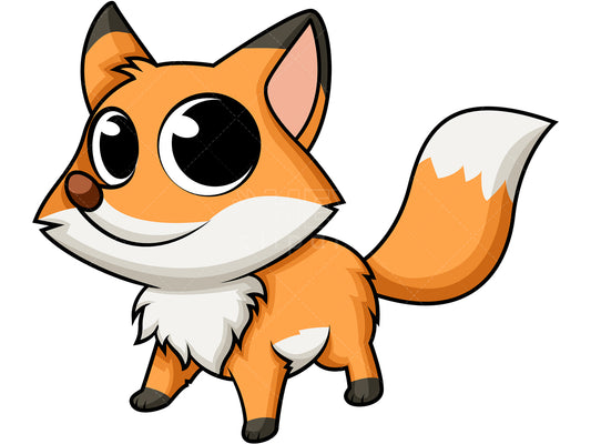 Royalty-free stock vector illustration of  a cute baby fox.