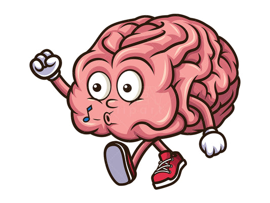 Royalty-free stock vector illustration of  a relaxed brain.