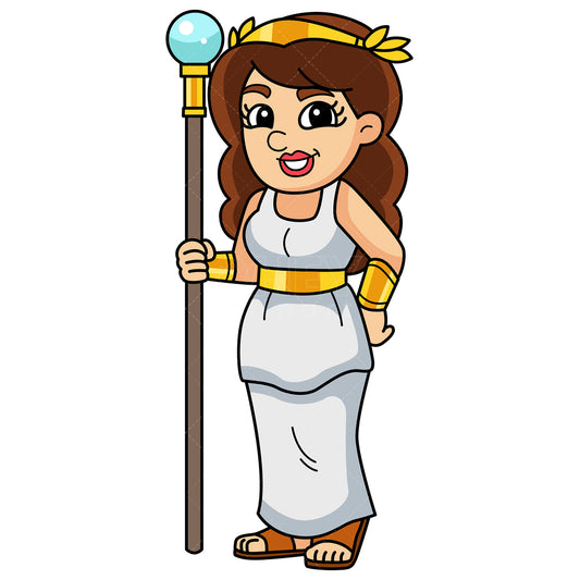 Royalty-free stock vector illustration of a hera goddess.