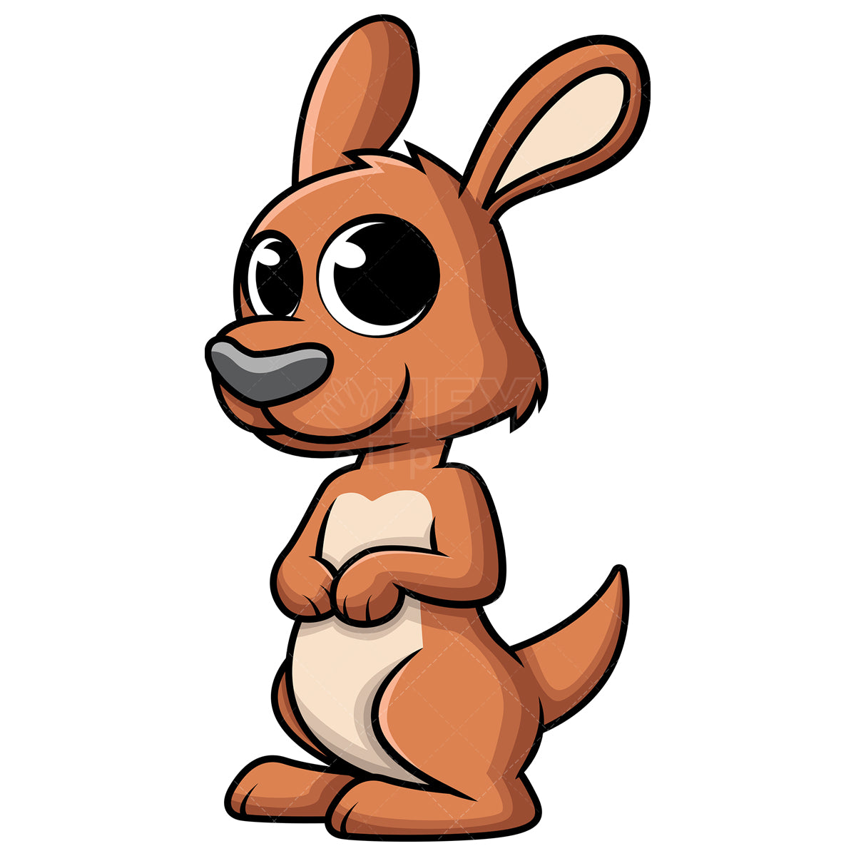 Royalty-free stock vector illustration of  a cute baby kangaroo.