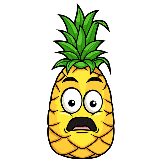 Royalty-free stock vector illustration of  a stunned pineapple.