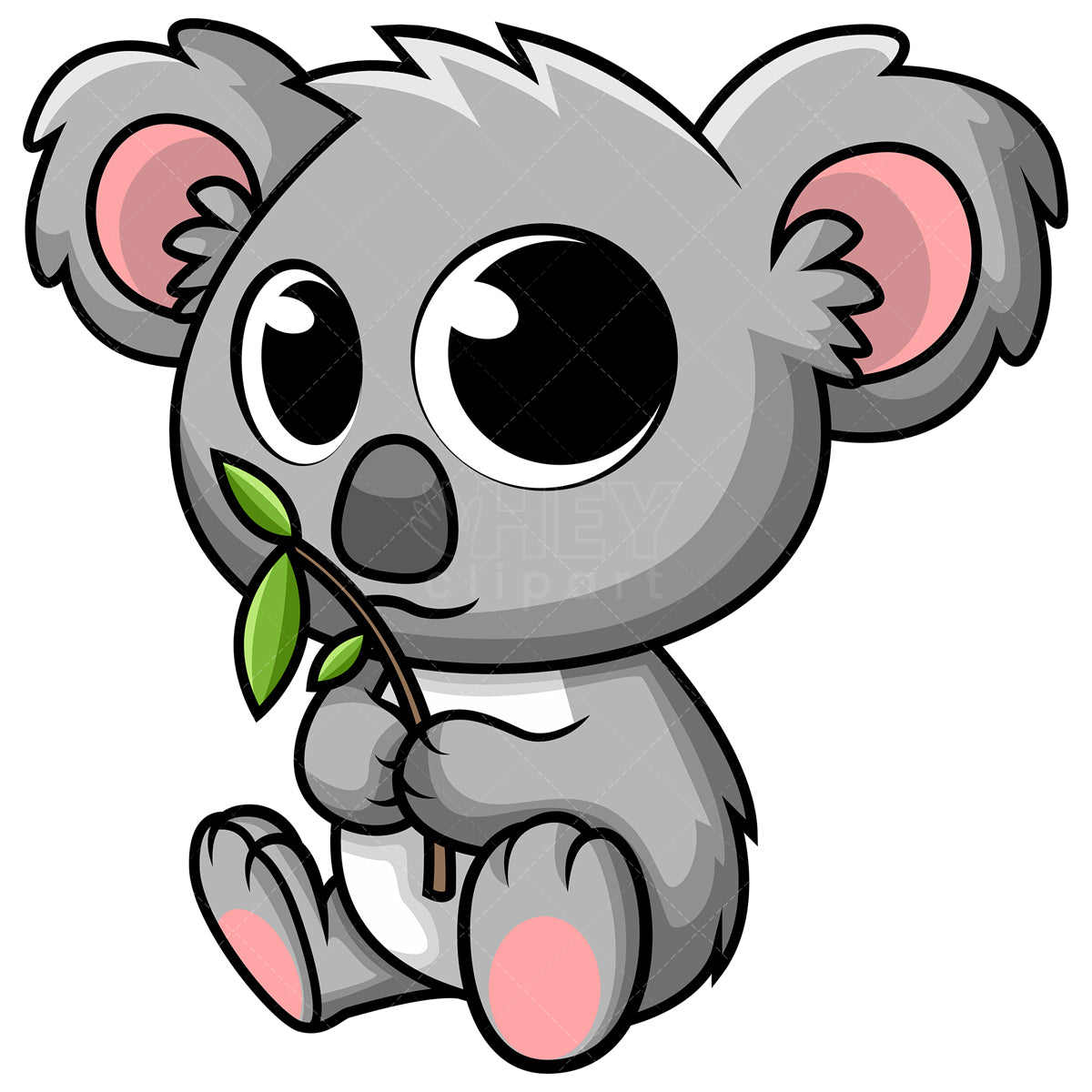 Royalty-free stock vector illustration of  a cute baby koala.