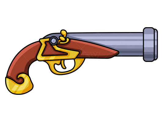 Royalty-free stock vector illustration of  a pirate gun.