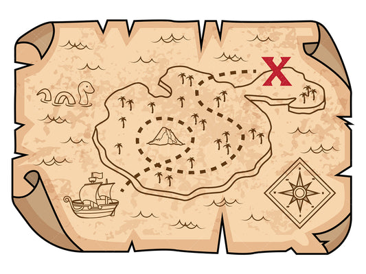 Royalty-free stock vector illustration of  a treasure map.