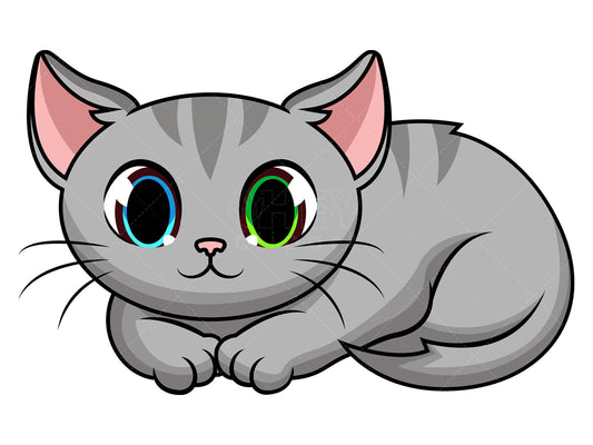 Royalty-free stock vector illustration of  a curled up cat.