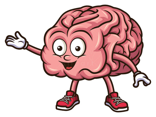 Royalty-free stock vector illustration of  a talking brain.