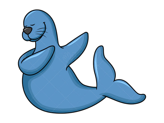 Royalty-free stock vector illustration of a dabbing seal.