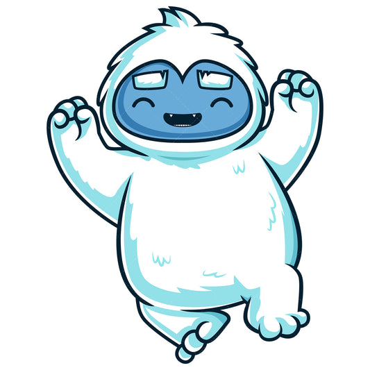 Royalty-free stock vector illustration of a cheering yeti monster.