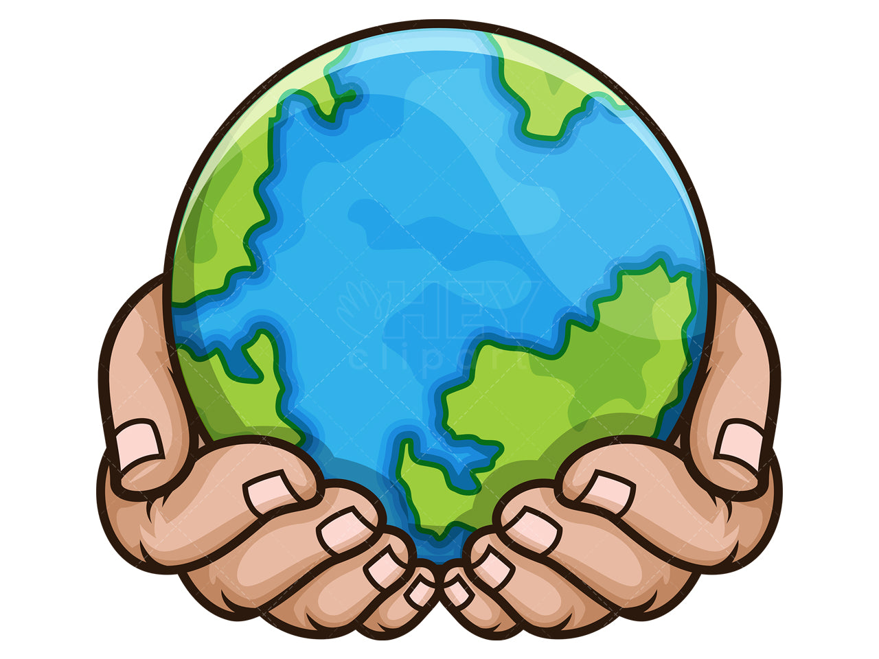 Royalty-free stock vector illustration of  hands holding the earth.