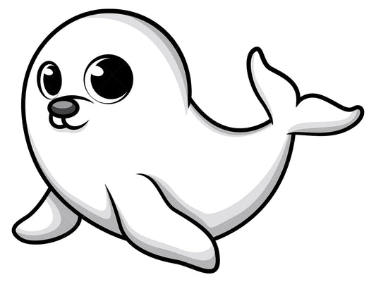 Royalty-free stock vector illustration of  a cute baby seal.