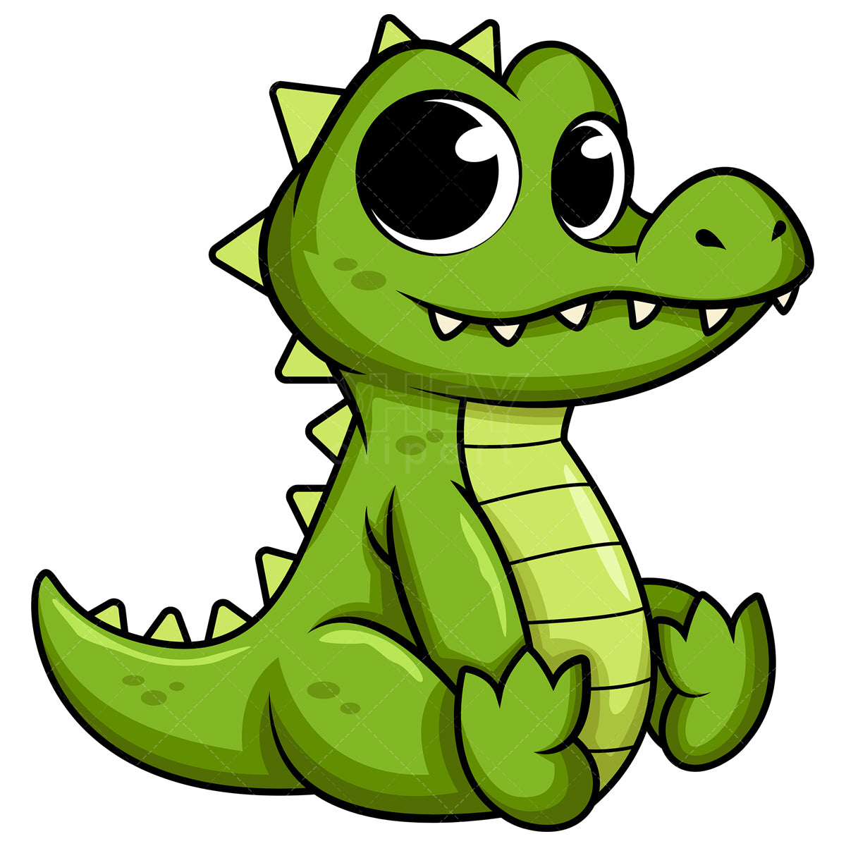 Royalty-free stock vector illustration of  a cute baby alligator.