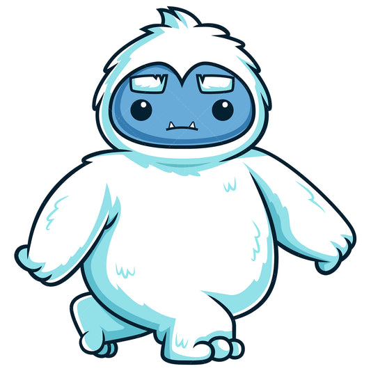Royalty-free stock vector illustration of a cute yeti monster walking.