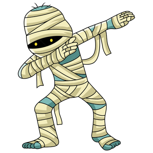 Royalty-free stock vector illustration of a dabbing egyptian mummy.