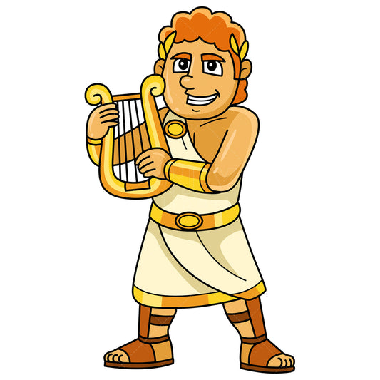 Royalty-free stock vector illustration of a apollo greek god.