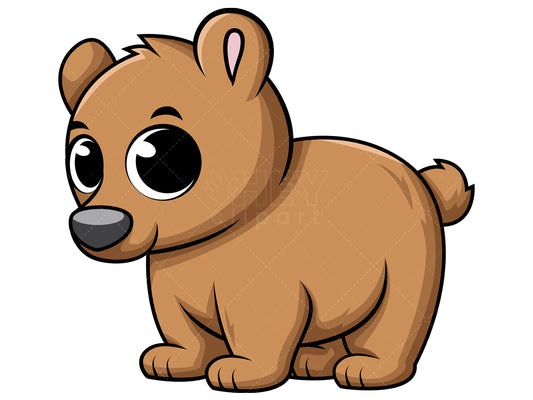 Royalty-free stock vector illustration of  a cute baby bear.