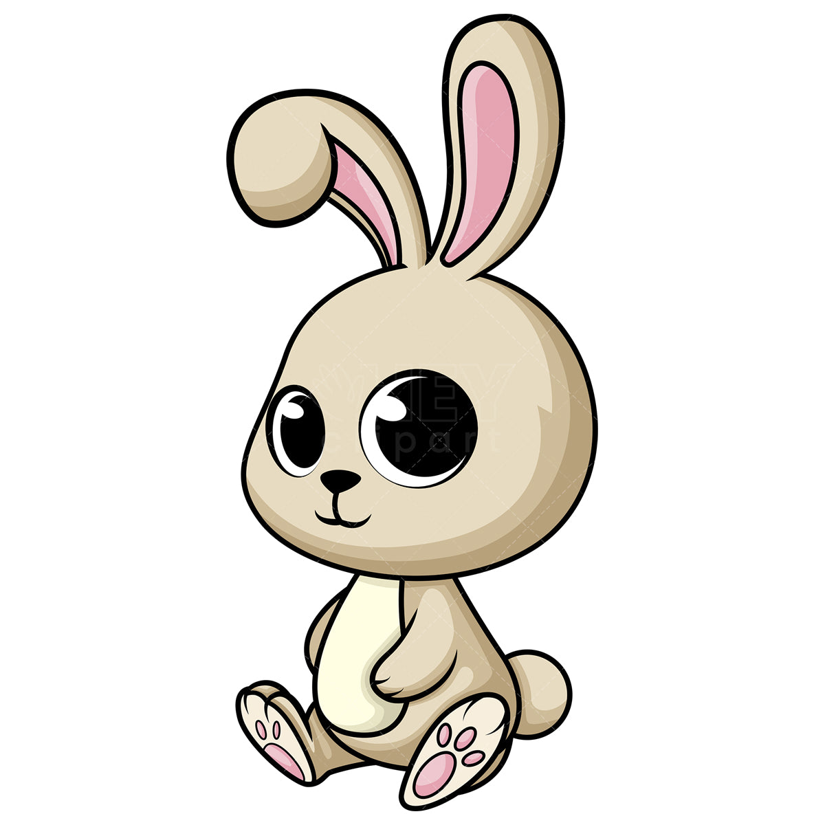 Royalty-free stock vector illustration of  a cute baby bunny.