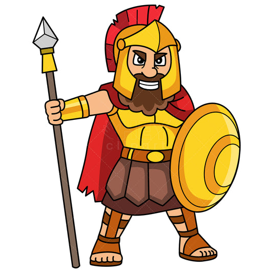 Royalty-free stock vector illustration of a ares greek god.