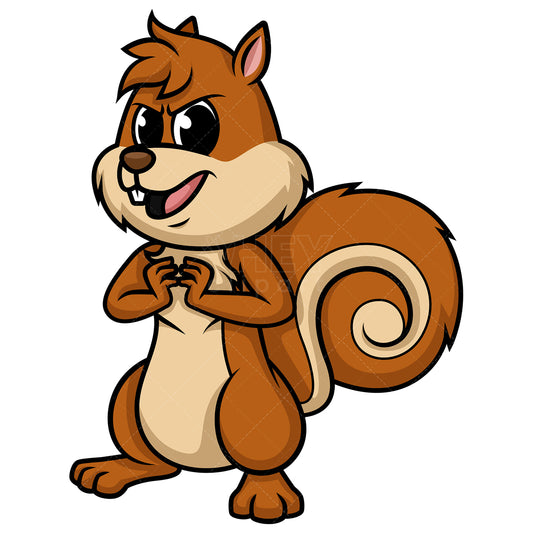 Royalty-free stock vector illustration of  a evil squirrel.