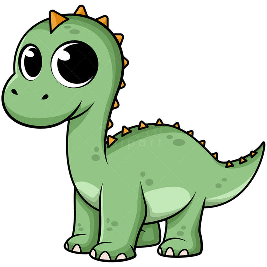 Royalty-free stock vector illustration of  a cute baby dinosaur.