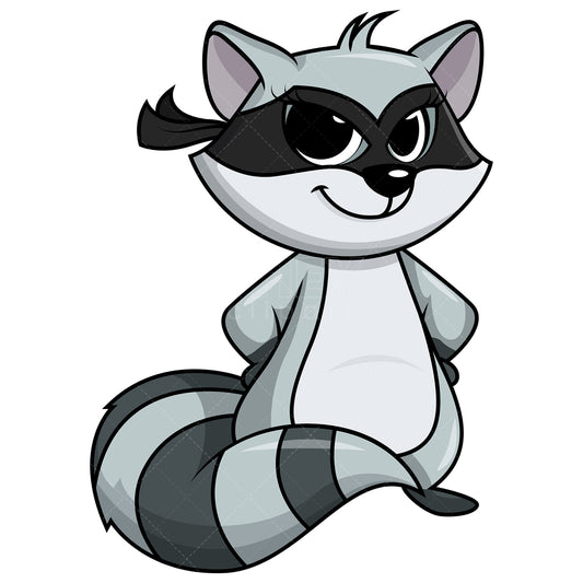 Royalty-free stock vector illustration of  a sexy female raccoon bandit.